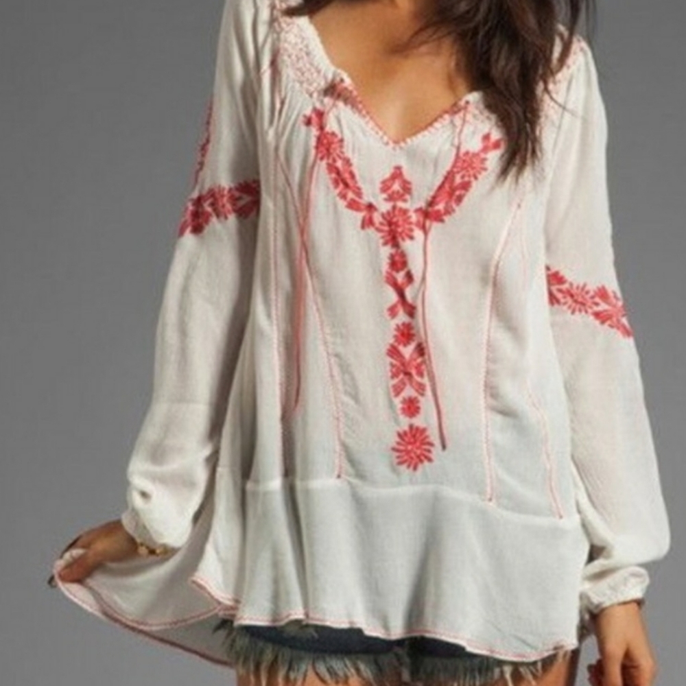 Free People Fondly St Tropes Embroidered T…